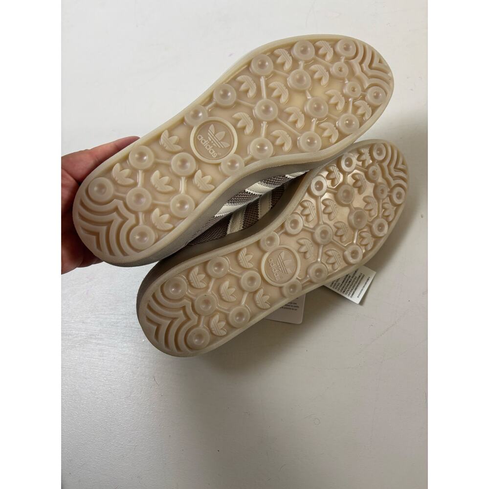 Adidas Originals Gazelle Indoor Pro Men’s 8.5 | Taupe Gray White Retro Sneakers - Picture 8 of 9